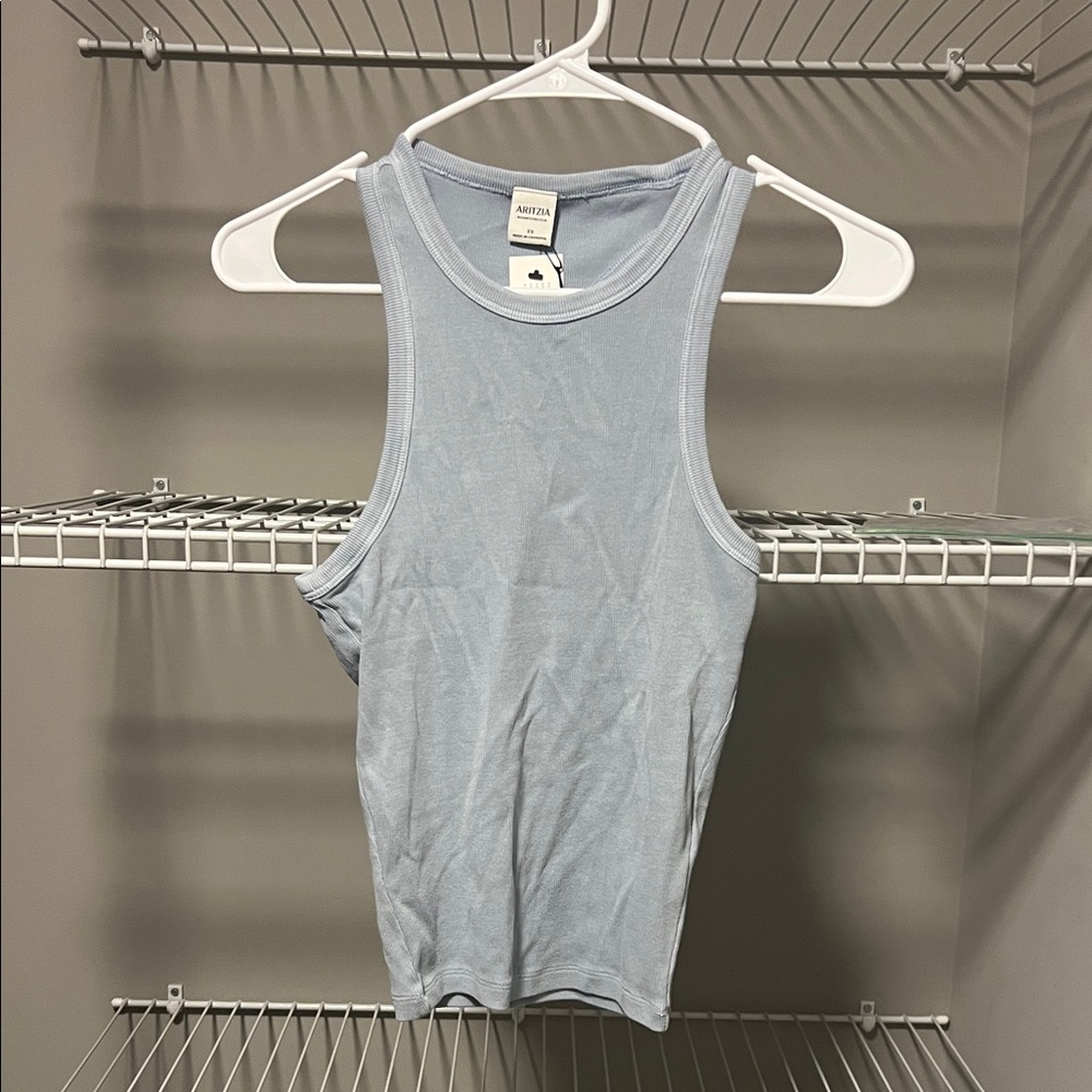NWT * Aritzia Light Blue Racerback Tank Top - Size XS